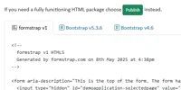 This shows the download HTML popup with tabs for each of the 3 options